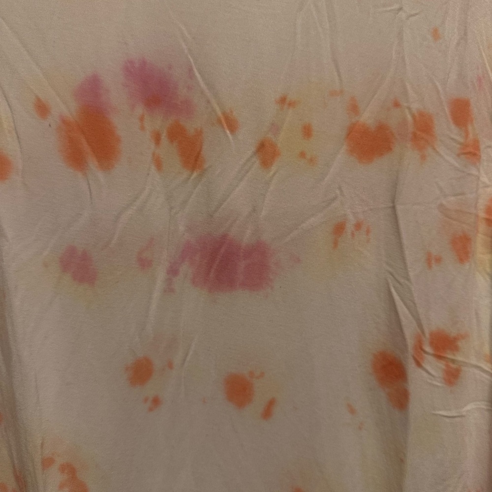 Old Navy Women's Tie-Dye V-Neck Tee - Orange and Pink - Picture 3 of 8